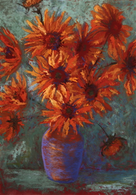 Sunflowers, step 4