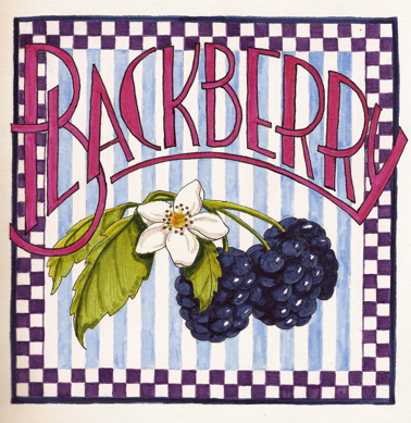 Label for Blackberry Jelly, copyright E. Bachman