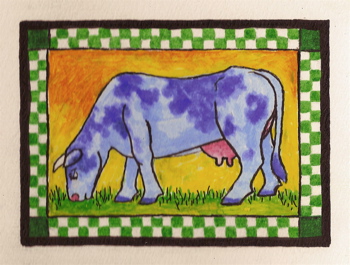 Purple Cow ACEO